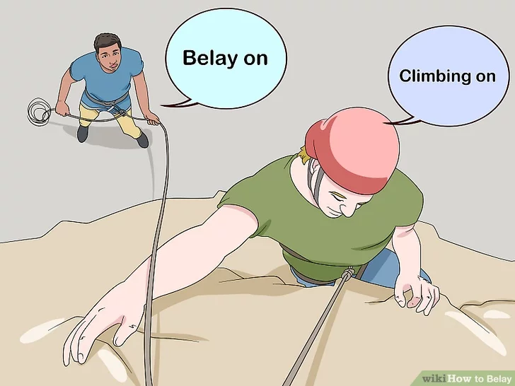 example of belaying